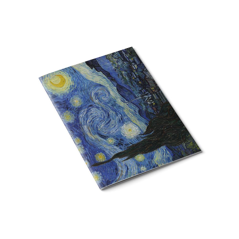 Kit 3x Cadernetas Van Gogh Papel Pólen A5 40 Páginas