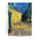 Caderno Van Gogh Terraço do Café Capa Dura Premium 125 Folhas Tamanho A5