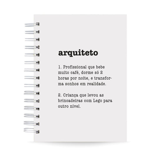 Caderno Arquiteto Capa Dura 125 Folhas 90g Pautado A5