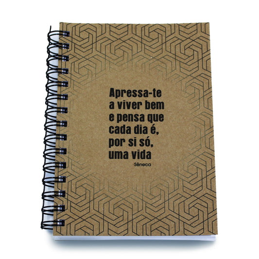 Planner Diário Estoicismo 365 Dias Capa Kraft, 183 Folhas