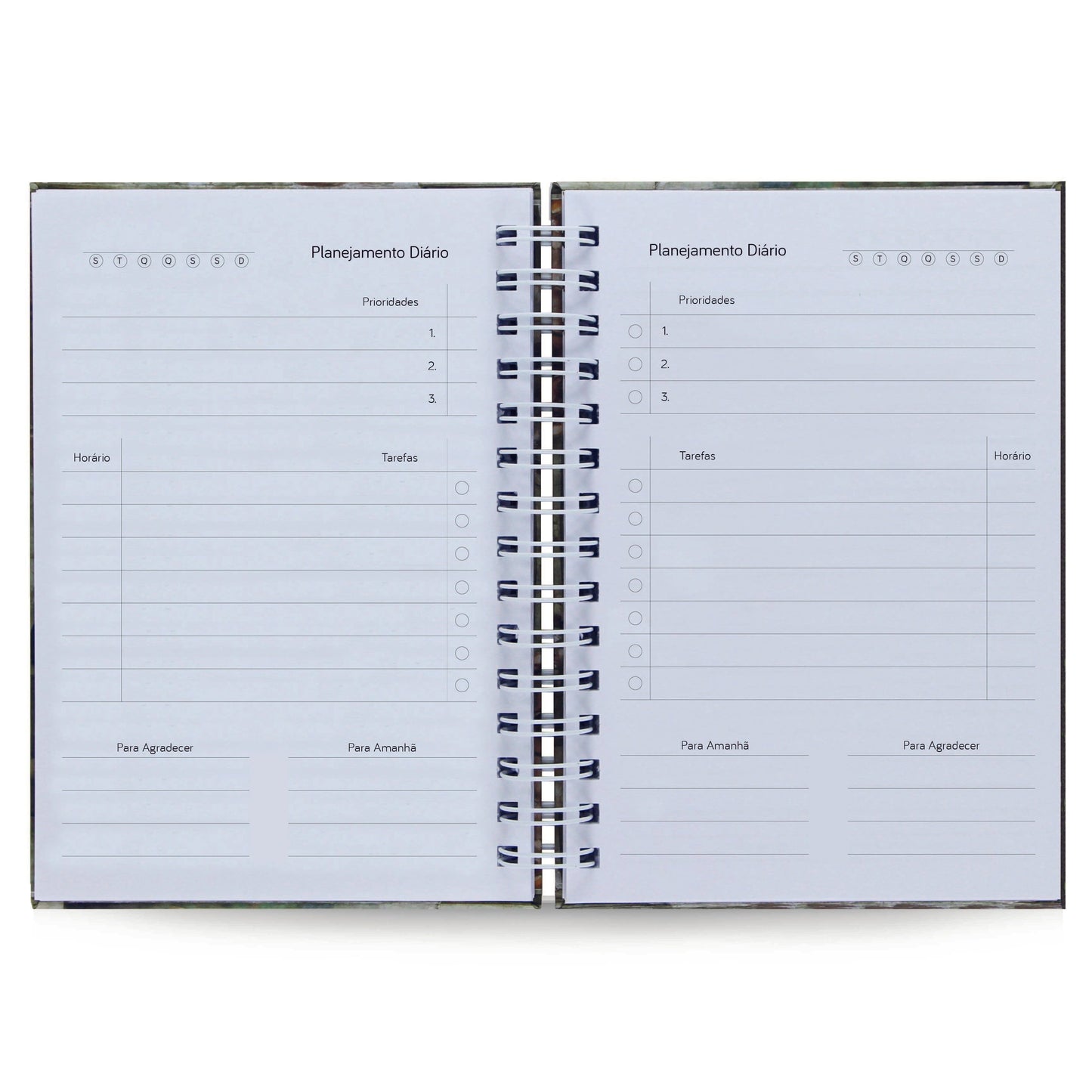 Planner Diário Básico Permanente 365 Dias Capa Dura A5 Girassóis