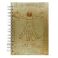 Kit 3x Cadernos Leonardo da Vinci Capa Dura 125 Folhas A5