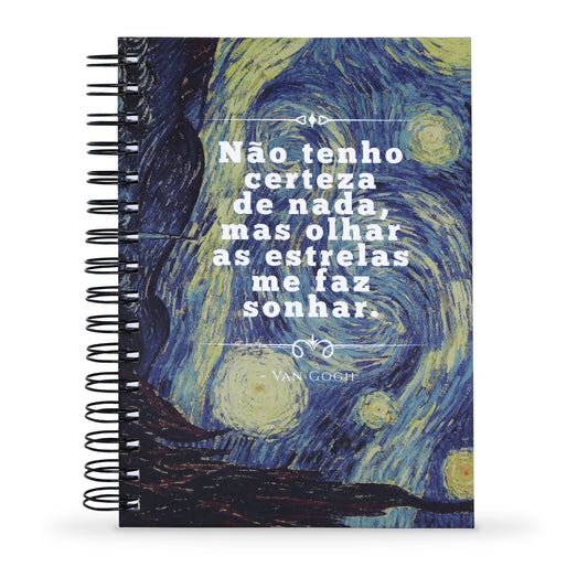 Caderno Van Gogh Capa Dura e Toque Aveludado