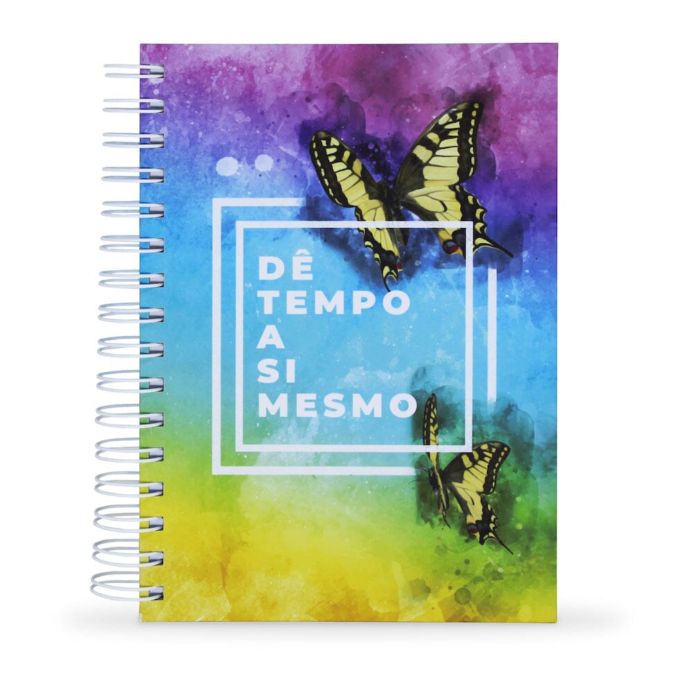 Planner Diário Premium Permanente Borboletas Capa Dura 212 Folhas A5