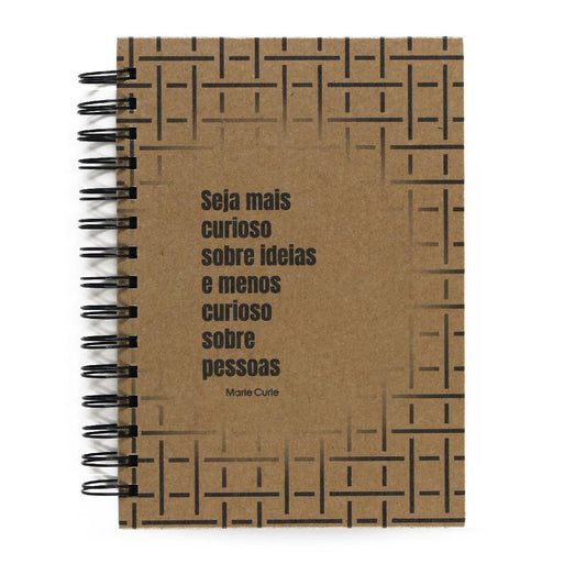 Caderno Marie Curie "Curioso" Capa Dura 125 Fls 90g A5