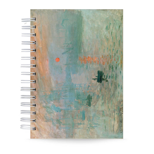 Caderno Monet Impressão, Nascer do Sol Capa Dura 125 Folhas Tamanho A5