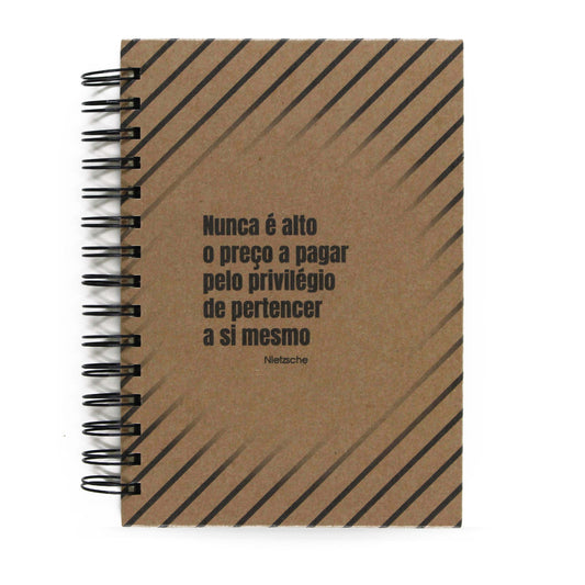 Planner Semanal Nietzsche "Privilégio" Capa Dura, 156 Folhas, 52 Semanas, 21x15cm