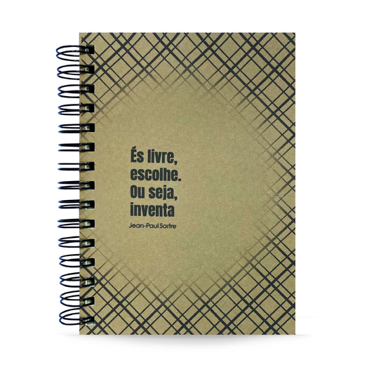 Caderno Sartre "És Livre" Capa Dura 125 Fls 90g A5