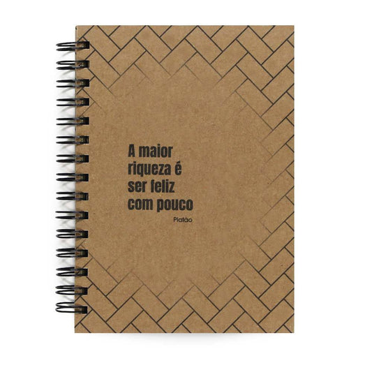 Caderno Platão "A Maior Riqueza" Capa Dura 125 Fls 90g A5