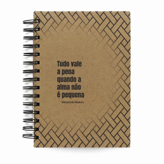 Caderno Fernando Pessoa "Vale a Pena" Capa Dura 125 Fls 90g A5