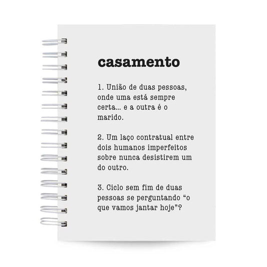 Caderno Significado Casamento Capa Dura 125 Folhas 90g Pautado A5